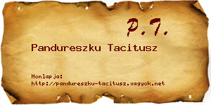 Pandureszku Tacitusz névjegykártya